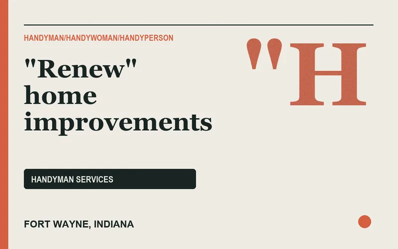 "Renew" home improvements in Fort Wayne, Indiana