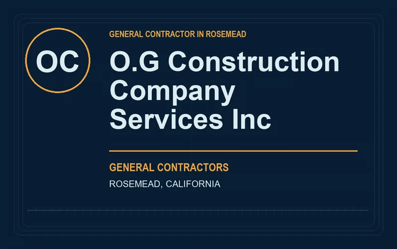 O.G CONSTRUCTION COMPANY SERVICES INC in Rosemead, California