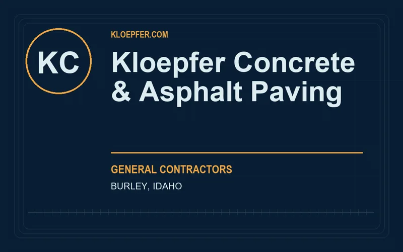 Kloepfer Concrete & Asphalt Paving in Burley, Idaho