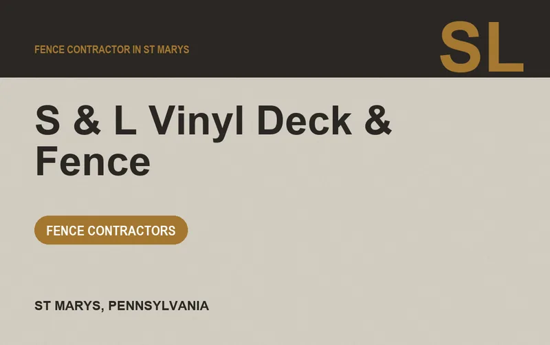 S & L Vinyl Deck & Fence in St Marys, Pennsylvania