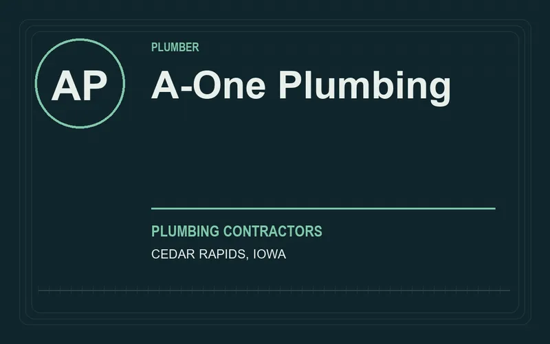 A-One Plumbing in Cedar Rapids, Iowa