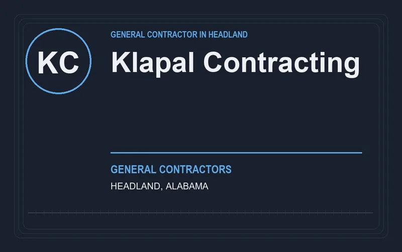 Klapal Contracting in Headland, Alabama
