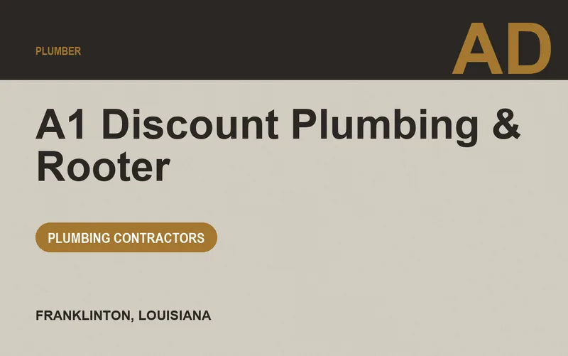 A1 Discount Plumbing & Rooter in Franklinton, Louisiana