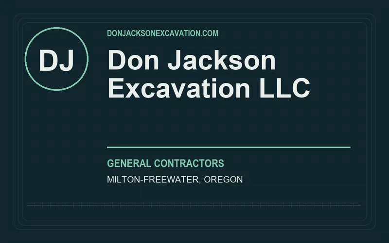 Don Jackson Excavation LLC in Milton-Freewater, Oregon