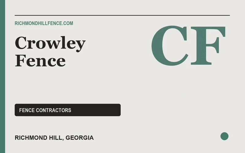 Crowley Fence in Richmond Hill, Georgia