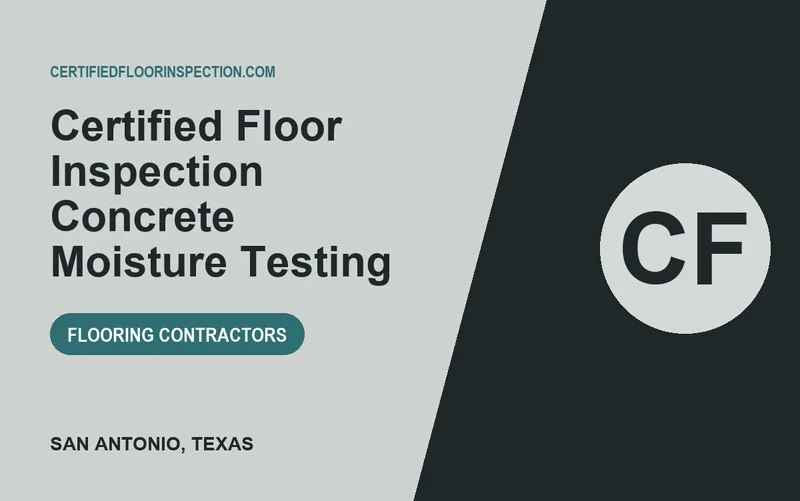 Certified Floor Inspection Concrete Moisture Testing in San Antonio, Texas