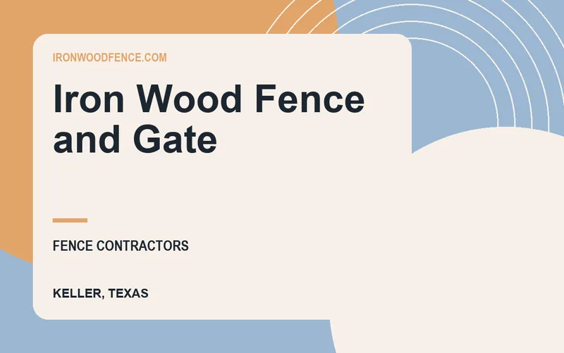 Iron Wood Fence and Gate in Keller, Texas