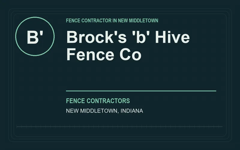 Brock's 'b' Hive Fence Co in New Middletown, Indiana