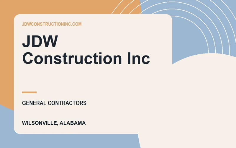 JDW Construction Inc in Wilsonville, Alabama