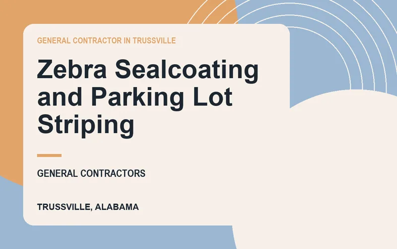 Zebra Sealcoating and Parking Lot Striping in Trussville, Alabama