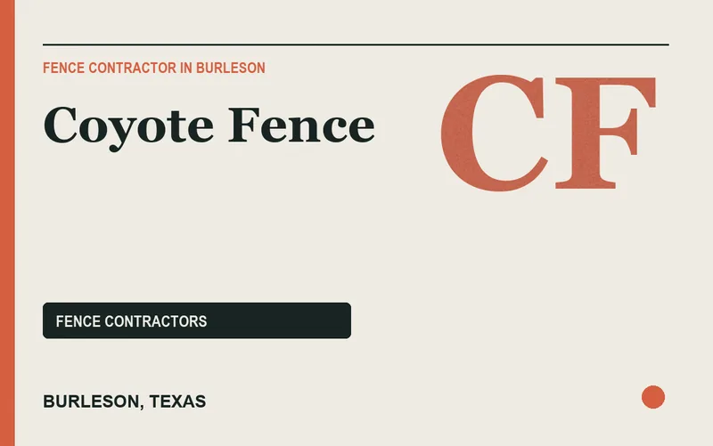 Coyote Fence in Burleson, Texas