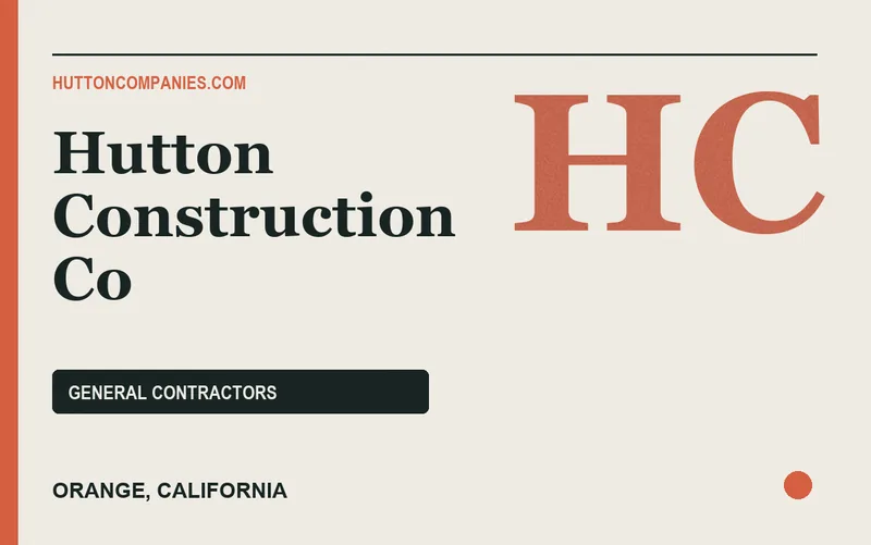 Hutton Construction Co in Orange, California