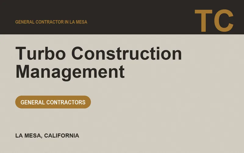Turbo Construction Management in La Mesa, California