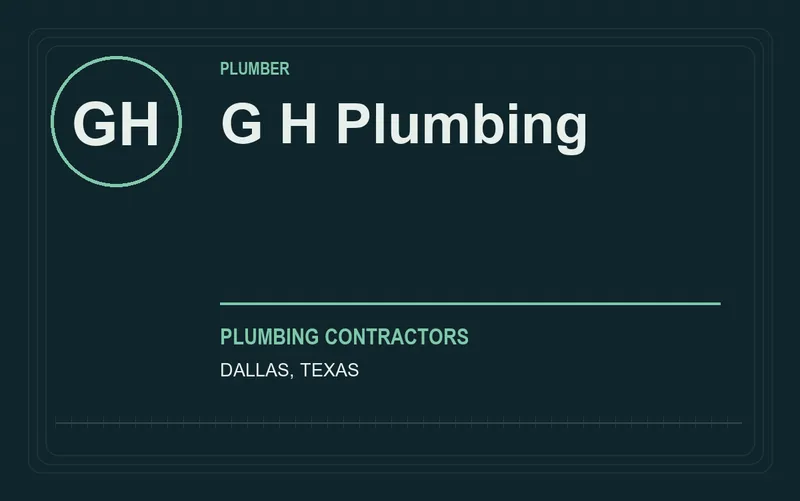 G H Plumbing in Dallas, Texas