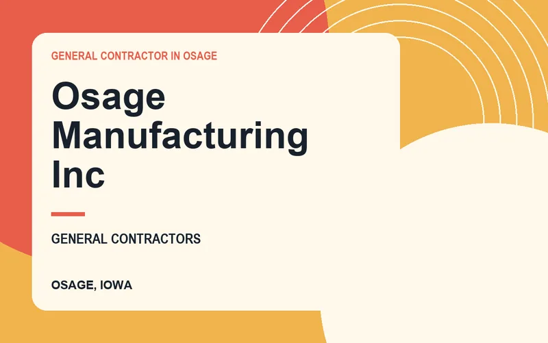Osage Manufacturing Inc in Osage, Iowa