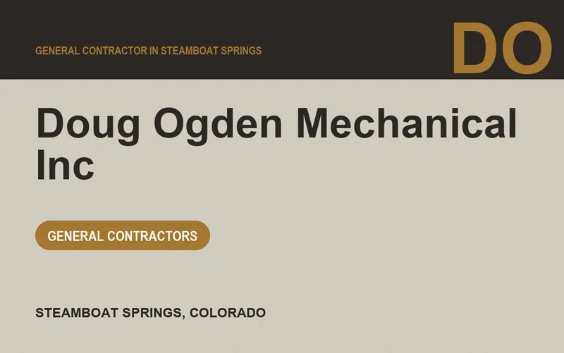 Doug Ogden Mechanical Inc in Steamboat Springs, Colorado