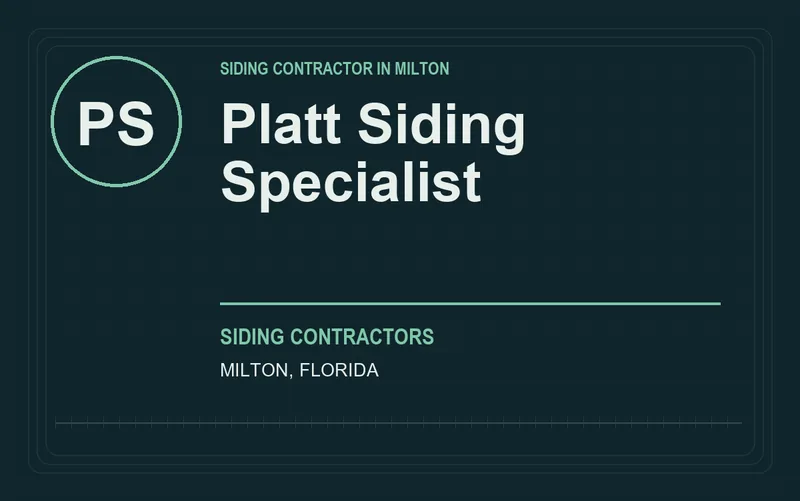 Platt Siding Specialist in Milton, Florida