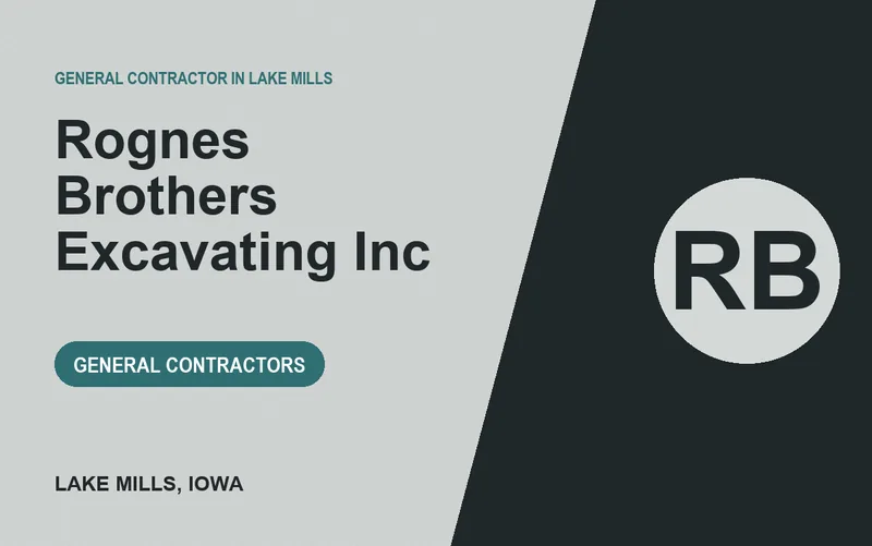 Rognes Brothers Excavating Inc in Lake Mills, Iowa