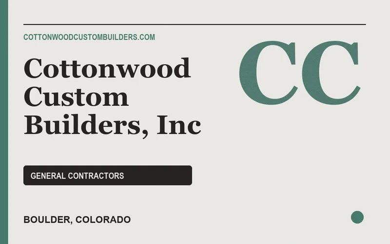 Cottonwood Custom Builders, Inc in Boulder, Colorado