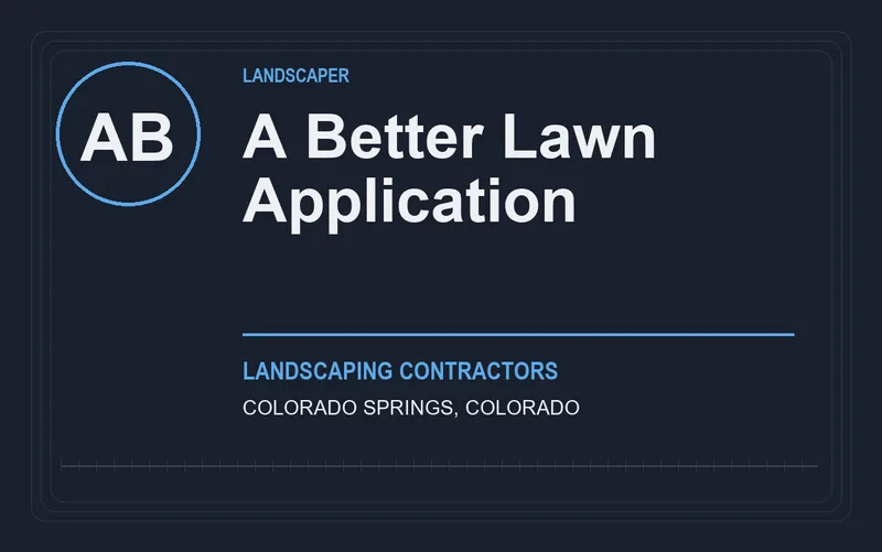 A Better Lawn Application in Colorado Springs, Colorado