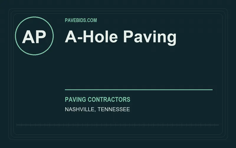 A-Hole Paving in Nashville, Tennessee