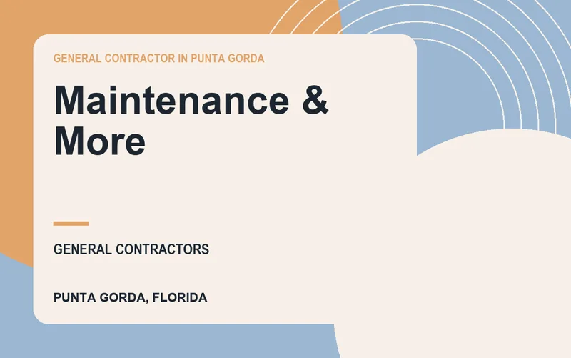 Maintenance & More in Punta Gorda, Florida