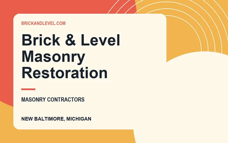 Brick & Level Masonry Restoration in New Baltimore, Michigan