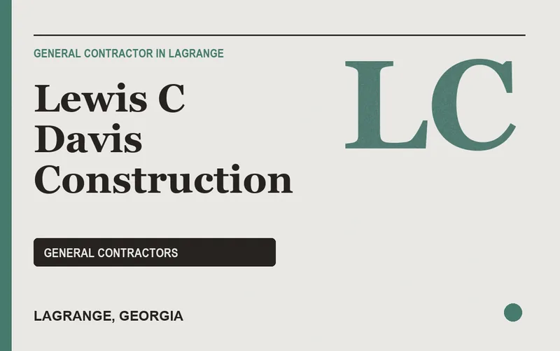 Lewis C Davis Construction in LaGrange, Georgia