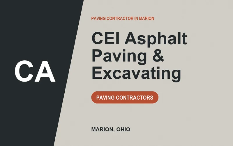 CEI Asphalt Paving & Excavating in Marion, Ohio
