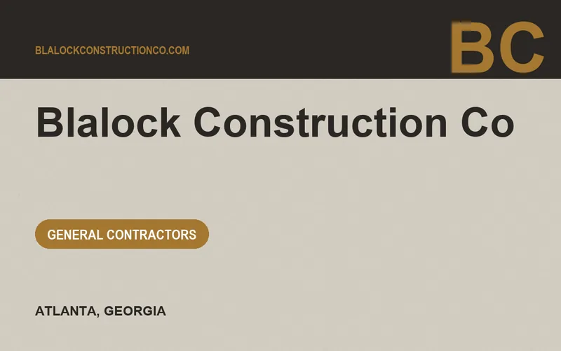 Blalock Construction Co in Atlanta, Georgia