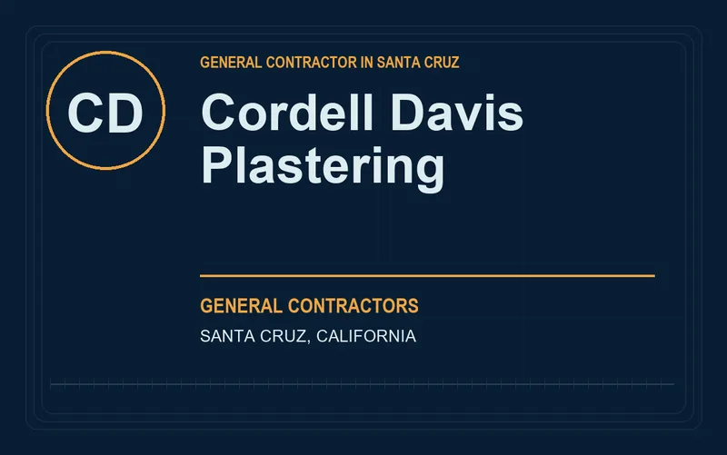 Cordell Davis Plastering in Santa Cruz, California