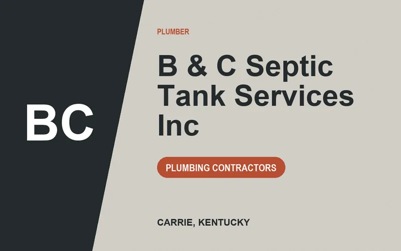 B & C Septic Tank Services Inc in Carrie, Kentucky