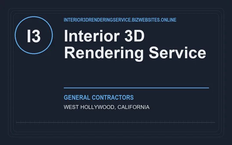 Interior 3D Rendering Service in West Hollywood, California
