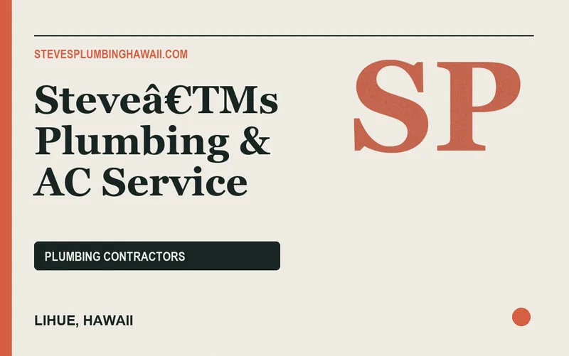 Steveâ€TMs Plumbing & AC Service in Lihue, Hawaii