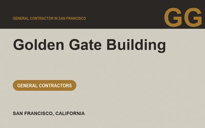 Golden Gate Building in San Francisco, California