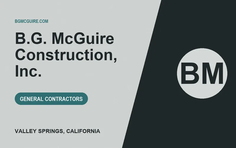 B.G. McGuire Construction, Inc. in Valley Springs, California