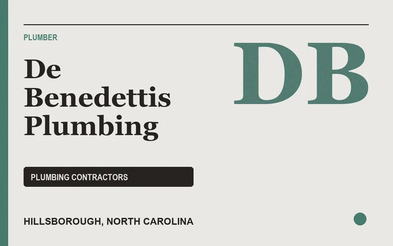 De Benedettis Plumbing in Hillsborough, North Carolina