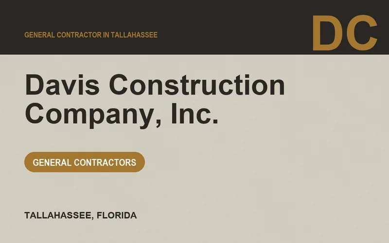 Davis Construction Company, Inc. in Tallahassee, Florida