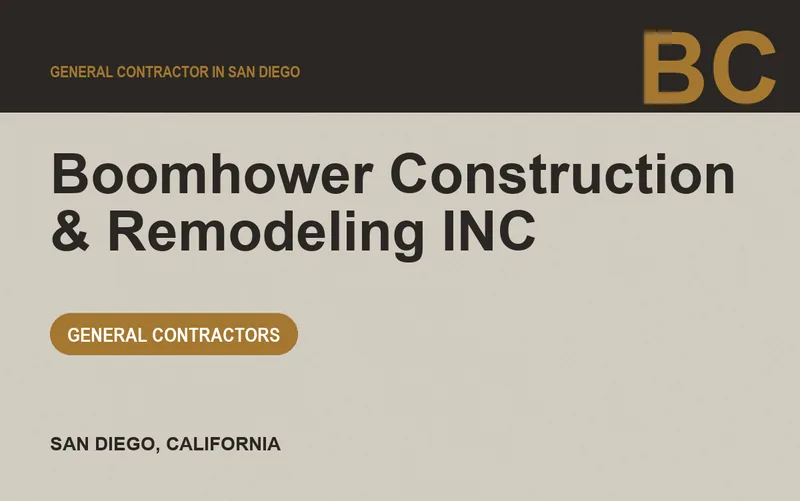 Boomhower Construction & Remodeling INC in San Diego, California
