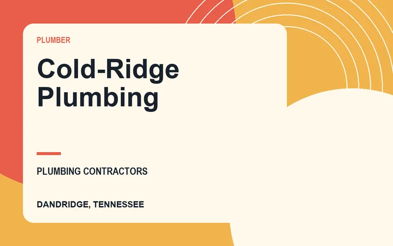 Cold-Ridge Plumbing in Dandridge, Tennessee