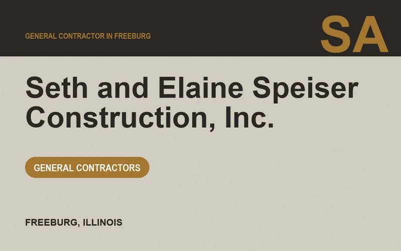Seth and Elaine Speiser Construction, Inc. in Freeburg, Illinois
