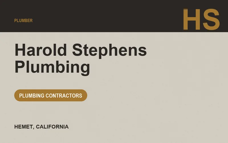 Harold Stephens Plumbing in Hemet, California