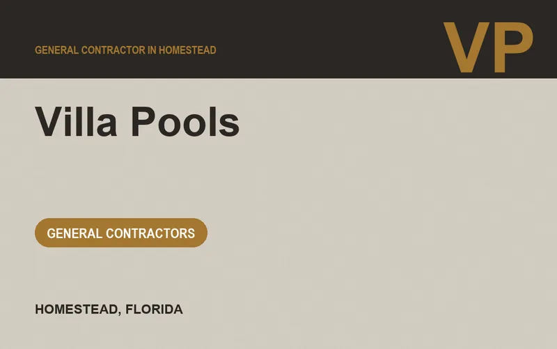 Villa Pools in Homestead, Florida