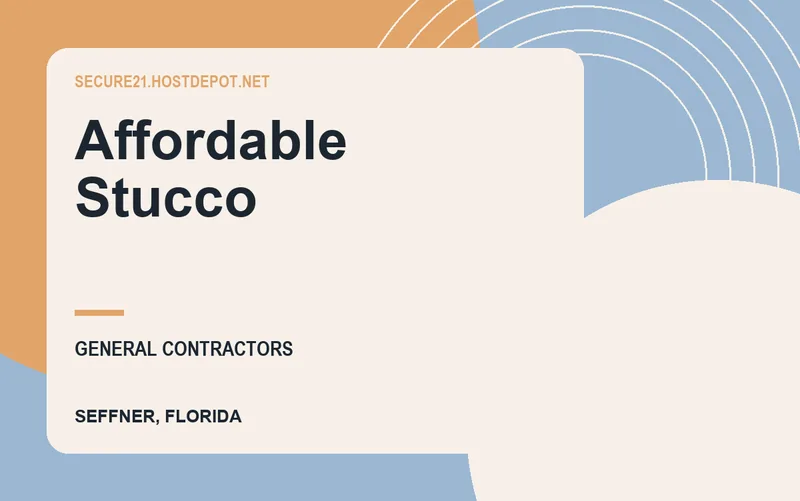 Affordable Stucco in Seffner, Florida