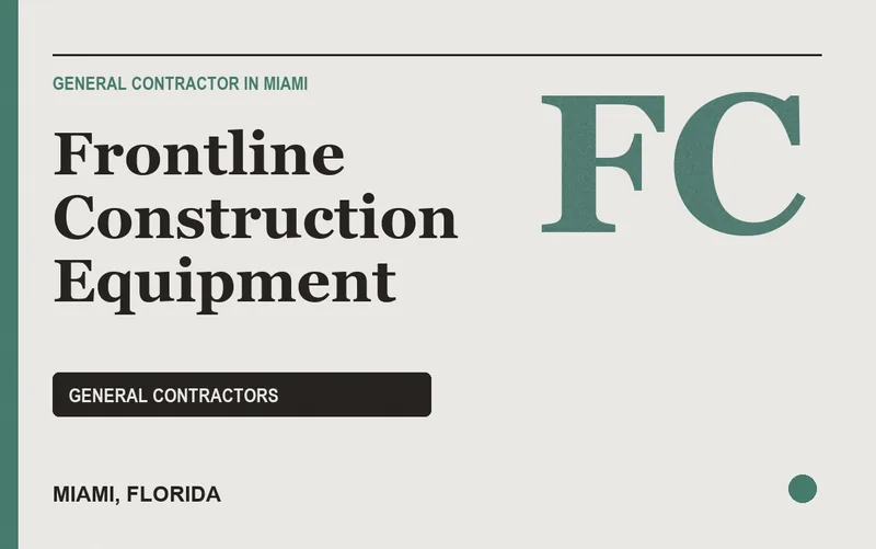 Frontline Construction Equipment in Miami, Florida