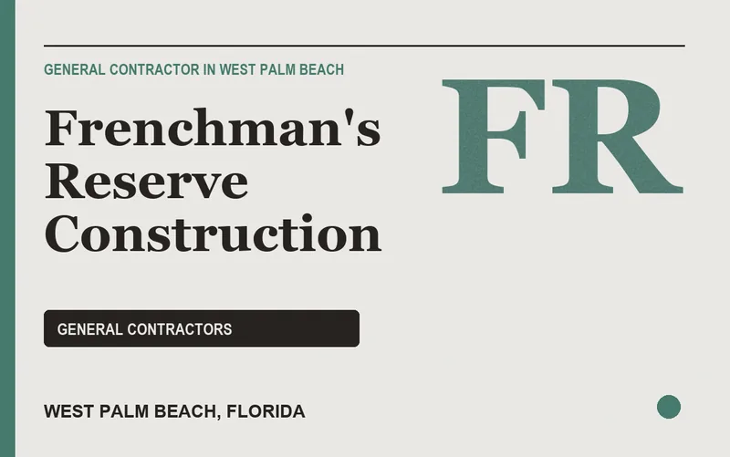 Frenchman's Reserve Construction in West Palm Beach, Florida