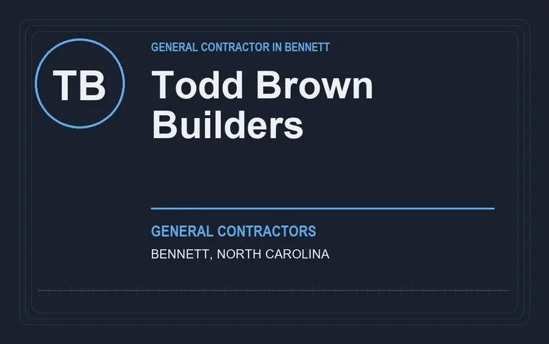 Todd Brown Builders in Bennett, North Carolina