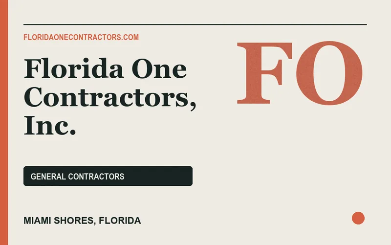 Florida One Contractors, Inc. in Miami Shores, Florida
