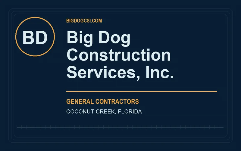 Big Dog Construction Services, Inc. in Coconut Creek, Florida