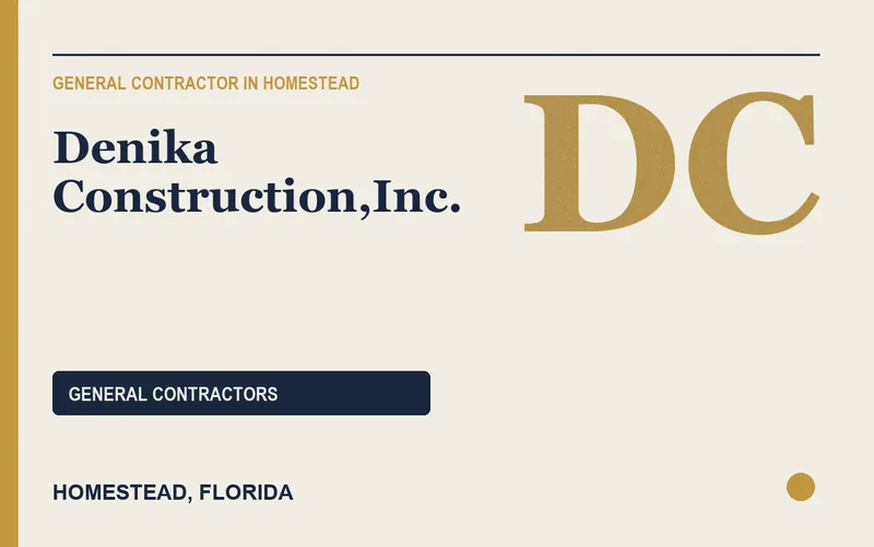 Denika Construction,Inc. in Homestead, Florida